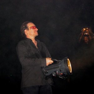 Bono with spotlight